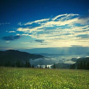 Imagem de Quadro Decorativo com Estampa Mountainsunrise 50 x 50 Papel 3 unidades