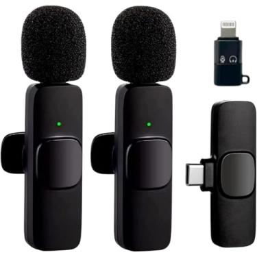 Imagem de Microfone Lapela Sem Fio Bluetooth - Kit com 2 Microfonones | Redução de Ruído - 10h de Uso - Compatível com iPhone e Android | Linha Premium A'Gold | Ideal para Gravar Vídeos e Podcasts