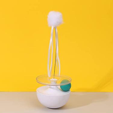 Imagem de Acouto Brinquedo Interativo do Teaser de Gatos - Varinha para Gatos Internos, Alívio e Curiosidade do Tédio (Branco)