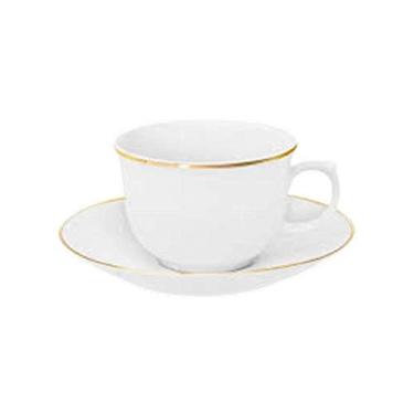 Imagem de Xícara de Chá com Píres Filete Dourado Sofia 240ml Oxford
