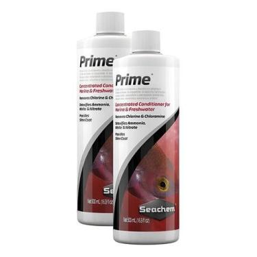 Imagem de 2 Seachem Prime 500ml Condicionador Removedor Anticloro Kit