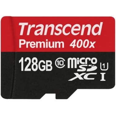 Imagem de Cartão de Memória microSD Card 128GB SDXC Premium 300x Classe 10 TS128GUSDU1 1611