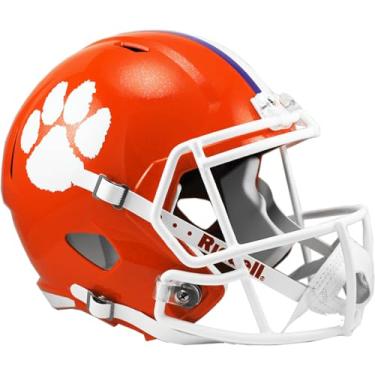 Imagem de Riddell Clemson Tigers NCAA Speed Réplica capacete de futebol americano tamanho completo