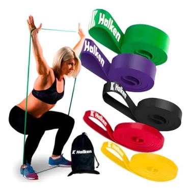 Imagem de Kit 5 Elásticos Treino Super Band Halken Exercício Extensor Kit 5 Elásticos De Treino