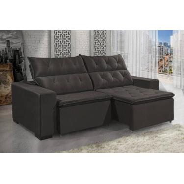 Imagem de Sofá Retrátil e Reclinável DUBAI 2,10m com Pillow de 12cm Velusoft D33