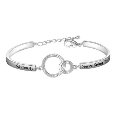 Imagem de Pulseira Maid Of Honor Presentes de dama de honra para presentes de dia de casamento Obviously You 'Re Going To Be My Bridesmaid Gift Bracelet