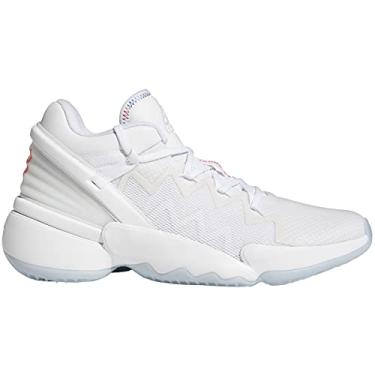 Imagem de adidas Sapato de quadra unissex adulto D.o.n. edição 2, Branco/Solar vermelho/branco, 5.5 Women/5.5 Men