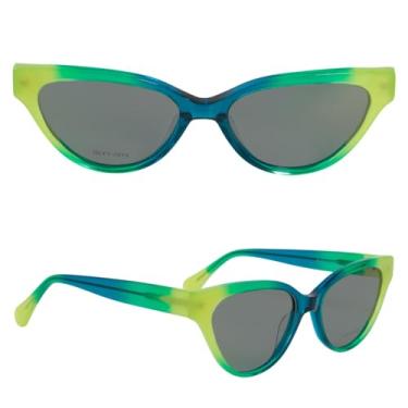 Imagem de Óculos Escuros Variados Feminino Formato Gatinho - Elegante Com Lentes Polarizadas - Modelos Diversos (Verde Claro)