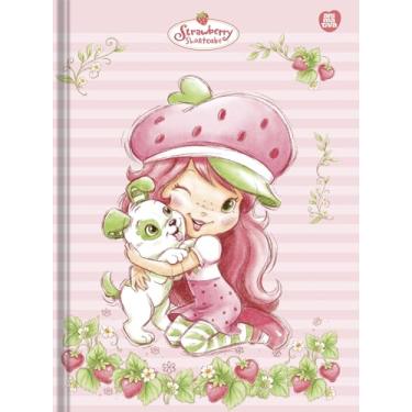 Imagem de Caderno Colegial Costurado Animativa, Moranguinho, 160 folhas, Capa Dura, Pacote com 2