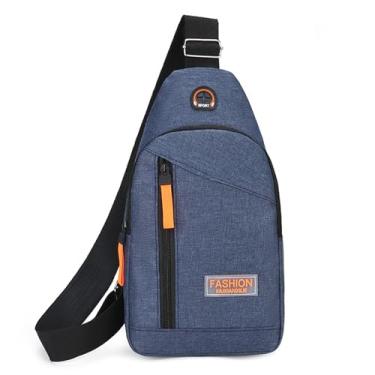 Imagem de Bolsa tiracolo para mulheres e homens, mochila de ombro, bolsa mensageiro, bolsa para celular, bolsa de mão, pochete para trilhas, viagens, acampamento, Estilo 5: azul, Small (1.45 x 1.6 x 0.3 inches