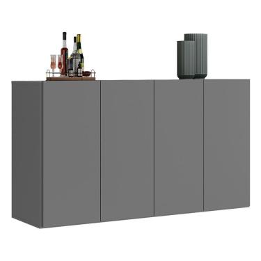 Imagem de Aparador Buffet 4 Portas Suspenso Veneza Multimóveis V3594 Grafite Grafite