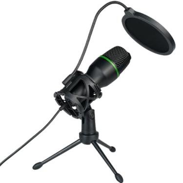 Imagem de Microfone condensador USB para PC – Microfone USB de mesa, suprimentos eletrônicos com cancelamento de ruído inteligente para cantar, gravar chamadas de voz, videoconferência remota