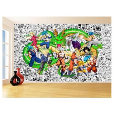 Imagem de Papel De Parede Dragon Ball Goku Vegeta Anime 3,5M Dbz101 - Você Decor