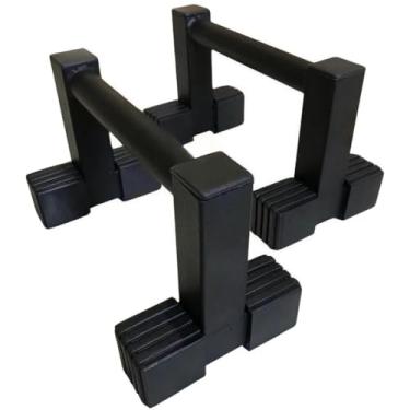 Imagem de Par de Barras Paralelas de Chão Paralletes de Flexão Calistenia Ginástica Paralete de 30cm
