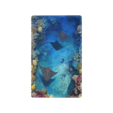 Imagem de Blueangle Placa de parede decoradora de capa em branco, tamanho padrão, capa de interruptor de arraia marítima de 1 gangue para quarto de escritório em casa, 4,53 x 2,76 polegadas (98)