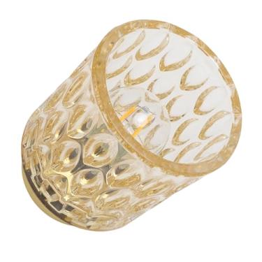 Imagem de Generic Abajur de Vidro Alimentado por Bateria Com Revestimento âmbar Abajur de Mesa Com Temporizador Lâmpada LED para Decoração de Emergência Em Casa Entradas Escadas Banheiros Mesas Laterais