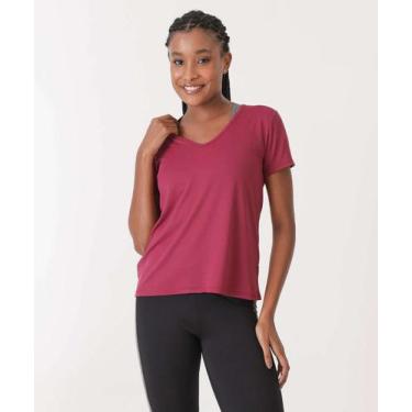 Imagem de Blusa Feminina Fitness Básica Marisa Vinho-68099, Vinho, GG