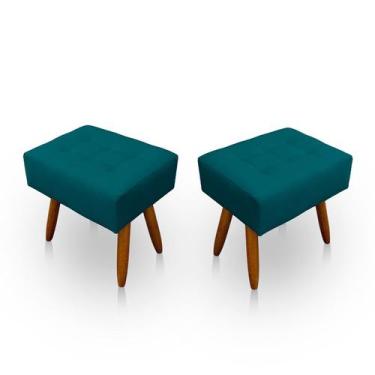 Imagem de Kit 2 Puff Retangular New para Sala e Quarto Suede  - LH Decor - Los H