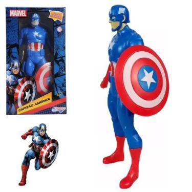 Imagem de Boneco Capitão América Marvel 22Cm Articulado Vingadores - Capitao Ame