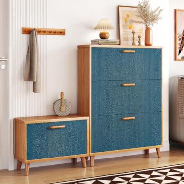 Imagem de Wallderful Papel de parede texturizado azul Peel and Stick Boho Blue Grasscloth Papel de parede moderno autoadesivo removível texturizado papel de contato para quarto, prateleira, armário, mesa