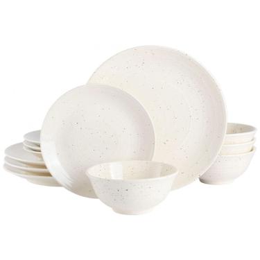 Imagem de Aparelho de Jantar com 12 Peças em Cerâmica Gibson Elite Ramapo, Branco