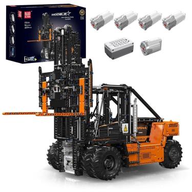 Imagem de Kit de Construção Empilhadeira para Serviços Pesados com 4579 Peças para Crianças e Adultos, Mould King, Laranja