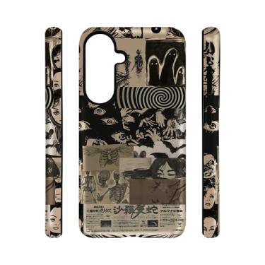 Imagem de Capa de telefone vintage japonesa colagem de terror – arte estética estilo anime, capa protetora à prova de choque para Samsung Galaxy