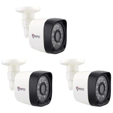 Imagem de kit 3 Câmera De Segurança Externa Hd 1080p 2mp M 20 Metros Bullet - pr