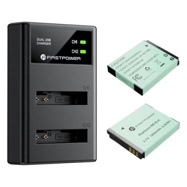Imagem de FirstPower Pacote com 2 baterias NB-6LH NB-6L e carregador USB duplo compatível com Canon Powershot S120, SX510 HS, SX280 HS, SX500 is, SX700, D20, S90, D30, ELPH 500, SX270, SX240, SX520