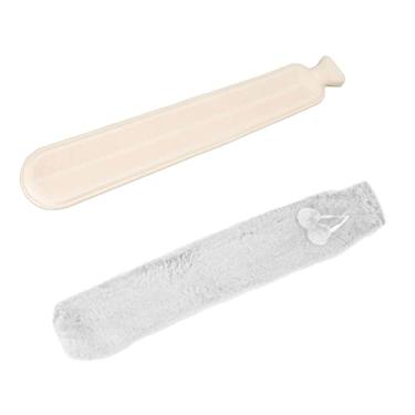 Imagem de KIMISS Bolsa de água Quente Manual de 2000ML - Garrafa de água Quente de Pelúcia de Borracha à Prova de Explosão para Conforto Aconchegante No Inverno (Preto e branco)