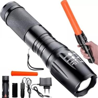 Imagem de Lanterna LED Cree Police 66.000 Lúmens 800m Bateria Recarregável 18650