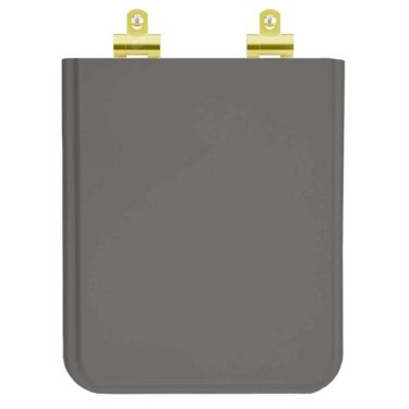 Imagem de Assento Sanitário Poliester Soft Close Square âmbar (cinza Escuro) Para Vaso Incepa Com Ferragem Dourada