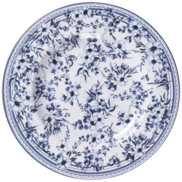 Imagem de Prato Sobremesa Tramontina Azzura em Porcelana Decorada 21cm Cozinha S
