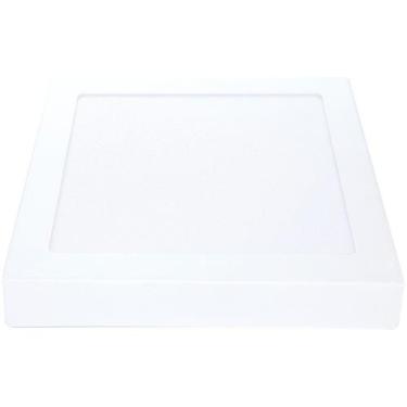 Imagem de Plafón Led De Teto Avant Quadrado Sobrepor 18w Amarela 22X22