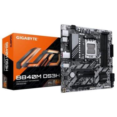 Imagem de Placa Mãe Gigabyte B840M DS3H AM5 4xDDR5 AMD B840 mATX