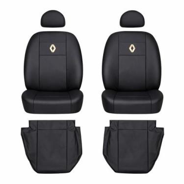 Imagem de Jogo Capa Banco Automotivo Completo Renault Bordado Clio Sandero Logan