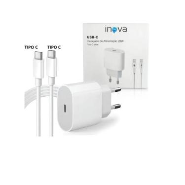 Imagem de Carregador 20w tipo-c turbo + cabo tipo-c - INOVA