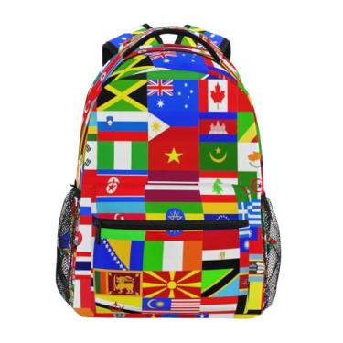 Imagem de Mochila escolar com cavalo de flor, mochila de estudante, grande, para meninas, crianças, escola primária, bolsa de ombro, Bandeira, One Size, Viajar