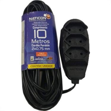 Imagem de Extensao Naticon Paralela 3Tom 2P 075X10M Preta 004