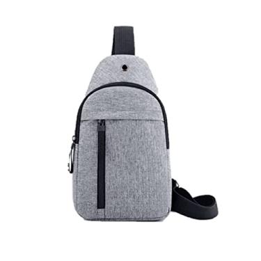 Imagem de Bolsa Tiracolo Ajustável Impermeável Pochete Transversal Bag Lateral Ombro Para Acessórios (Cinza)