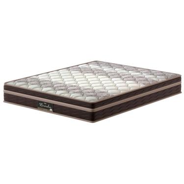 Imagem de Colchão King Size Probel Nevada com Euro Pillow e Molas Ensacadas 26x193x203 cm – Bege/Marrom