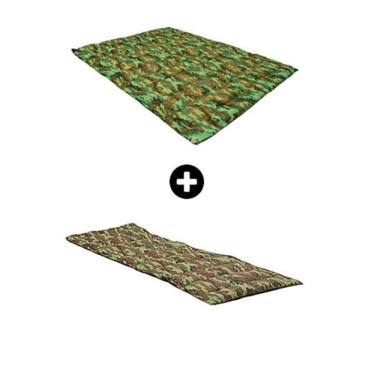 Imagem de Kit com 2 Colchonete para Acampamento 1 Casal e 1 Solteiro