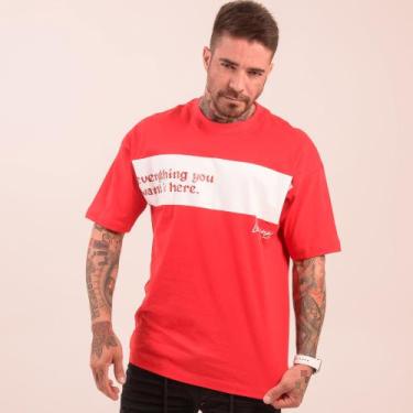 Imagem de Camiseta Longuinni Motivation Side Over Vermelho