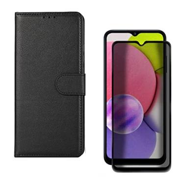 Imagem de Kit Capa Carteira Flip + Pelicula Privacidade Compatível Samsung Galaxy M23 (Galaxy M23)