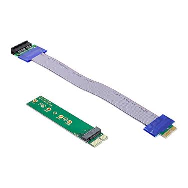 Imagem de Xiwai NGFF M-Key NVME AHCI SSD para PCI-E 3.0 1x x1 adaptador vertical com cabo de extensão macho para fêmea