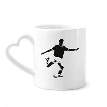 Imagem de Caneca para shots de futebol de educação física caneca de café cerâmica copo de coração de vidro