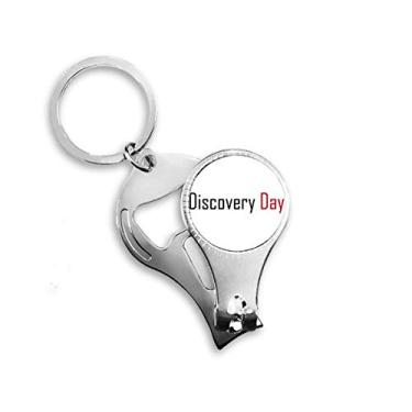Imagem de Comemore Canadá Discovery Day Blessing Nail Nipper Ring Chaveiro Abridor de Garrafas Cortador