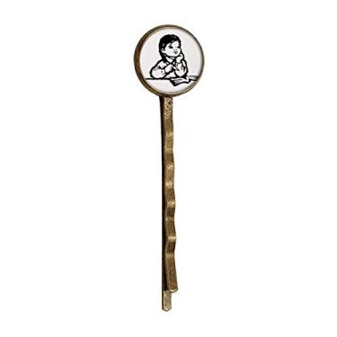 Imagem de Caneta de mesa preta para meninas com desenho patriotismo retrô de metal para cabelo Bobby Pin Headwear