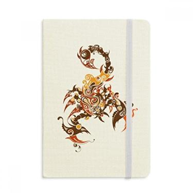 Imagem de Caderno de desenho de animal de escorpião colorido, capa dura oficial, diário clássico