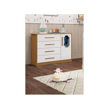 Imagem de Cômoda Bebê Charlo Moveis Peroba Noah MDF com 01 porta 